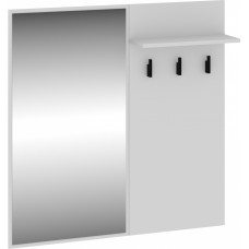 Spogulis ar drēbju pakaramo BOSS-19 L, Balts